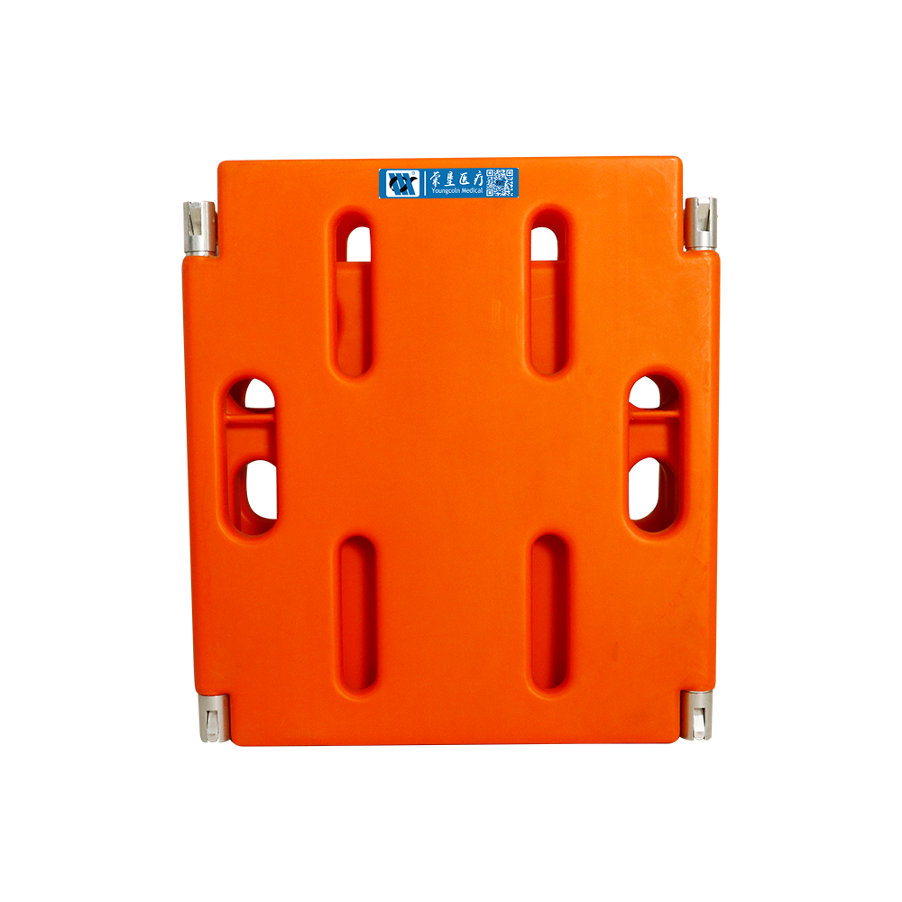 Tabla espinal portátil de plástico plegable de emergencia BDST307 de 4 pliegues