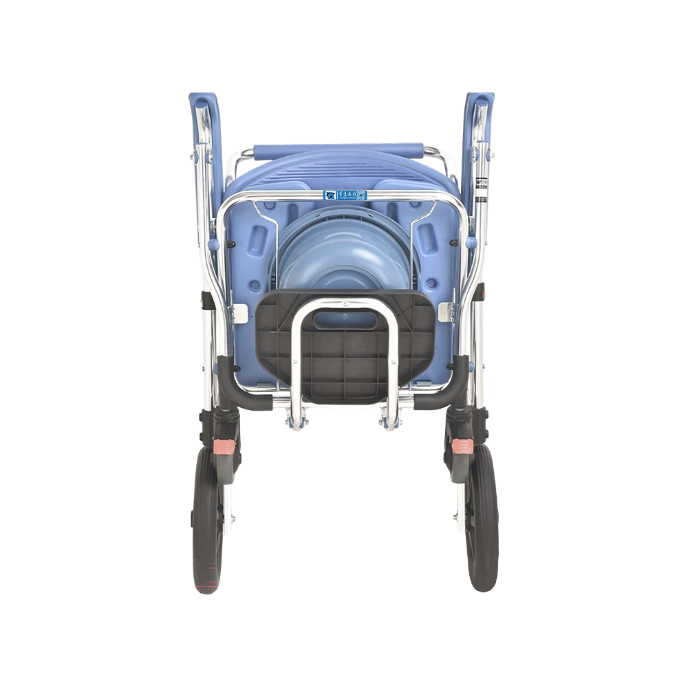 FY697LF1 Silla de inodoro plegable de aluminio con asiento EVA, para transferencia y ayuda a la movilidad