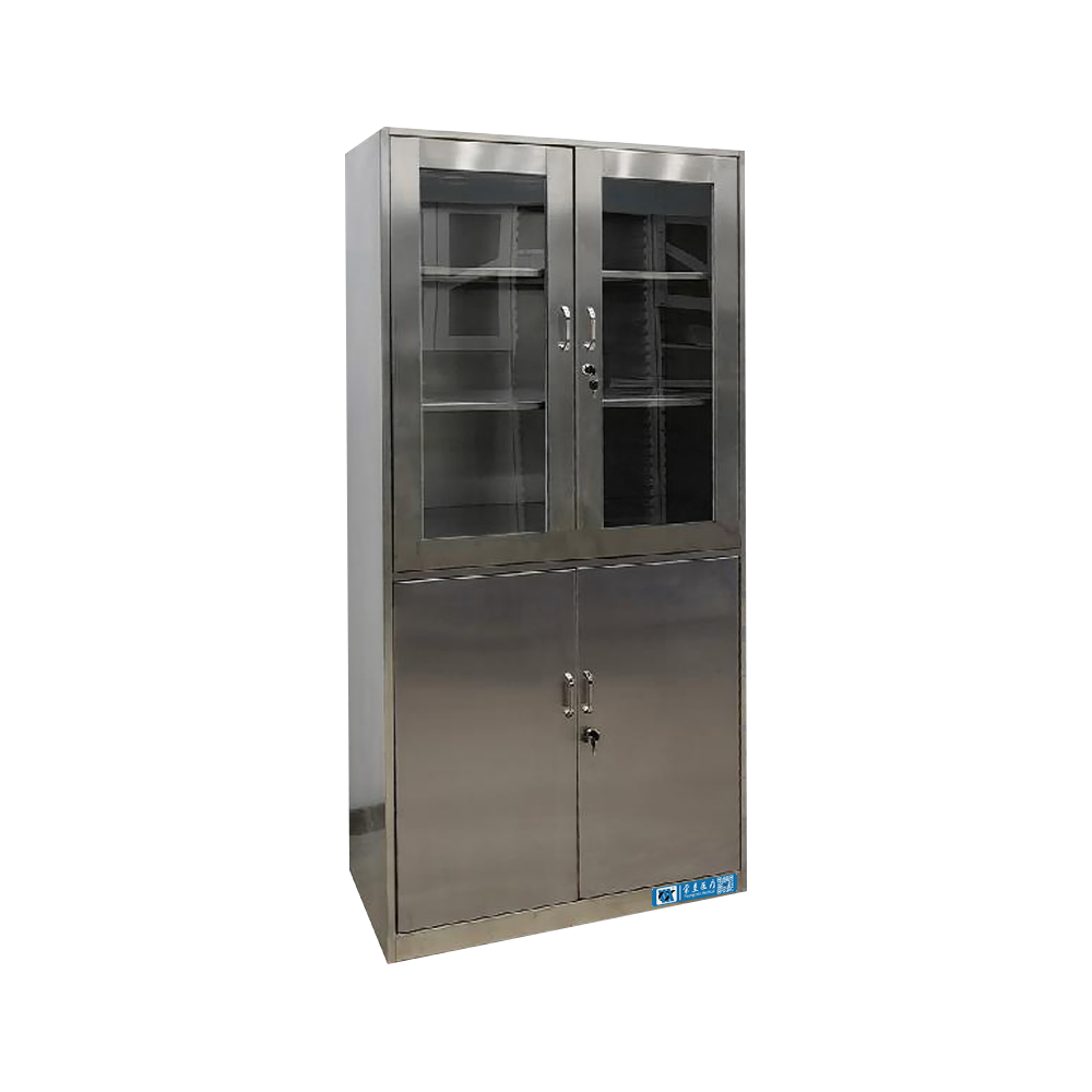 SUS110057-4 Gabinete Hospitalario de Acero Inoxidable con Estantes Ajustables